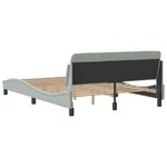 vidaXL Cadre de lit avec tête de lit Gris clair 120x200 cm