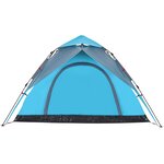 vidaXL Tente de camping à dôme 5 personnes bleu libération rapide