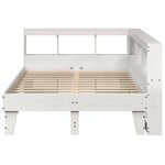 vidaXL Lit bibliothèque sans matelas blanc 120x200 cm bois pin massif