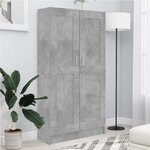 vidaXL Bibliothèque Gris béton 82 5x30 5x150 cm Bois d’ingénierie