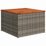 vidaXL Ensemble de canapé de jardin avec coussin 7 Pièces Gris polyrotin