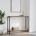 vidaXL Table console chêne sonoma 100x22 5x75 cm bois d'ingénierie