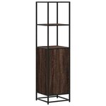 vidaXL Buffet haut chêne marron 35 5x35x139 cm bois d'ingénierie métal