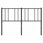 vidaXL Tête de lit de remplacement métal noir 150 cm