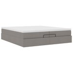 VidaXL Cadre de lit ottoman avec matelas taupe 200x200cm tissu