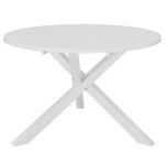 vidaXL Table à manger Blanc 120x75 cm MDF