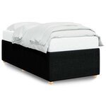 vidaXL Cadre de lit sans matelas noir 90x200 cm tissu