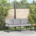 vidaXL Banc de jardin Noir 61 x 72.5 x 71 cm Acier
