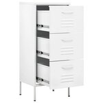 vidaXL Armoire de rangement Blanc 42 5x35x101 5 cm Acier