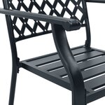 vidaXL Ensemble de chaises de jardin empilables 3 Pièces anthracite