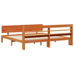 vidaXL Cadre de lit avec stockage 2 Pièces Cire marron Bois de Pin Massif