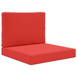 vidaXL Coussin de canapé d'extérieur 2 Pièces Rouge Polyester