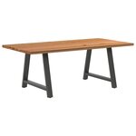 vidaXL Table à manger marron clair bois de chêne massif rectangulaire