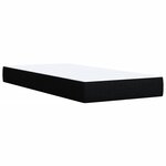 vidaXL Sommier à lattes de lit avec matelas Noir 90x200 cm Tissu