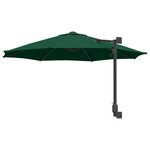 vidaXL Grand Parasol Vert de Patio Métal  Polyester Grand Inclinable