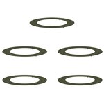 vidaXL Anneaux d'arbre plats 5 Pièces Vert olive Ø30 / 60 cm Acier