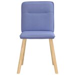 vidaXL Chaises à manger lot de 4 bleu jean tissu