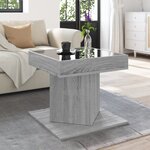 vidaXL Table basse avec LED sonoma gris 50x50x45 cm bois d'ingénierie