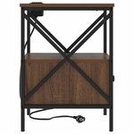 vidaXL Cabinet de chevet 2 Pièces Chêne brun 41 5 x 40 5 x 55 cm