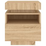 vidaXL Armoire de chevet avec lumières LED chêne sonoma 40x39x48 5 cm
