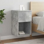 vidaXL Armoire de lit 2 Pièces Gris béton 29 x 31 5 x 49 cm