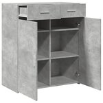 vidaXL Buffet gris béton 80x42 5x93 cm bois d'ingénierie