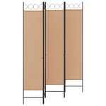 vidaXL Paravent 5 panneaux Beige 200 x 200 cm Tissu