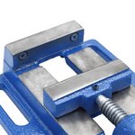 vidaXL Étau pour perceuse à colonne bleu 76 mm fonte
