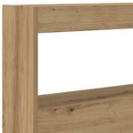 vidaXL Armoire tête de lit avec LED chêne artisanal 180x17x102 cm