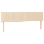 vidaXL Sommier à lattes de lit avec matelas crème 120x190 cm tissu