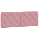 vidaXL Lit avec matelas rose 140x200 cm velours