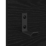 vidaXL Porte-manteau mural avec étagère avec stockage avec miroir Chêne Noir 90 x 10 x 50 cm