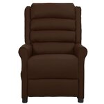 vidaXL Fauteuil de massage Marron Similicuir