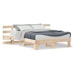 vidaXL Cadre de lit avec tiroir Marron 160 x 200 cm Bois massif en pin