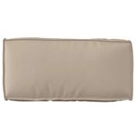 vidaXL Coussin pour dossier de palette Taupe 80 x 40 x 12 cm