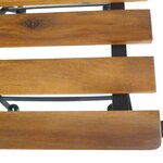 vidaXL Chaises pliables de jardin lot de 2 Acier et bois acacia solide