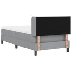 vidaXL Lit Box Spring avec matelas gris clair  90 x 200 cm  en tissu