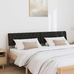 vidaXL Tête de lit capitonnée Noir 180 cm Pin massif