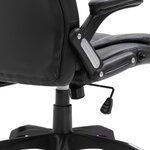 vidaXL Chaise de bureau Noir Similicuir