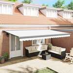 vidaXL Auvent rétractable automatique blanc 500x300 cm