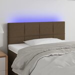 vidaXL Tête de lit à LED Marron Foncé 80x5x78/88 cm Tissu
