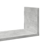 vidaXL Étagères murales 3 Pièces gris béton 58x18x18 cm bois d'ingénierie