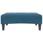 vidaXL Repose-pied bleu 77x55x31 cm velours
