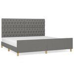vidaXL Cadre de lit sans matelas avec tête de lit 200x200 cm tissu