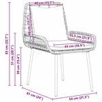 vidaXL Ensemble de salle à manger pour jardin 3 Pièces Marron Noir Crème