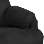 vidaXL Fauteuil de massage noir tissu microfibre
