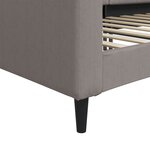 vidaXL Lit de repos taupe 100x200 cm tissu