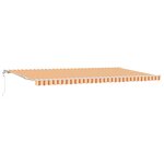 vidaXL Auvent Rétractable 600 × 350 cm jaune et orange
