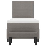 vidaXL Lit à ressorts avec tête de lit Taupe 100 x 200 cm tissu