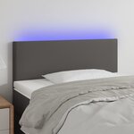 vidaXL Tête de lit à LED Gris 80x5x78/88 cm Similicuir